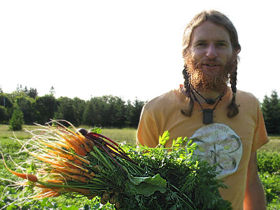 Early Carrots harvested during a gardening workshop